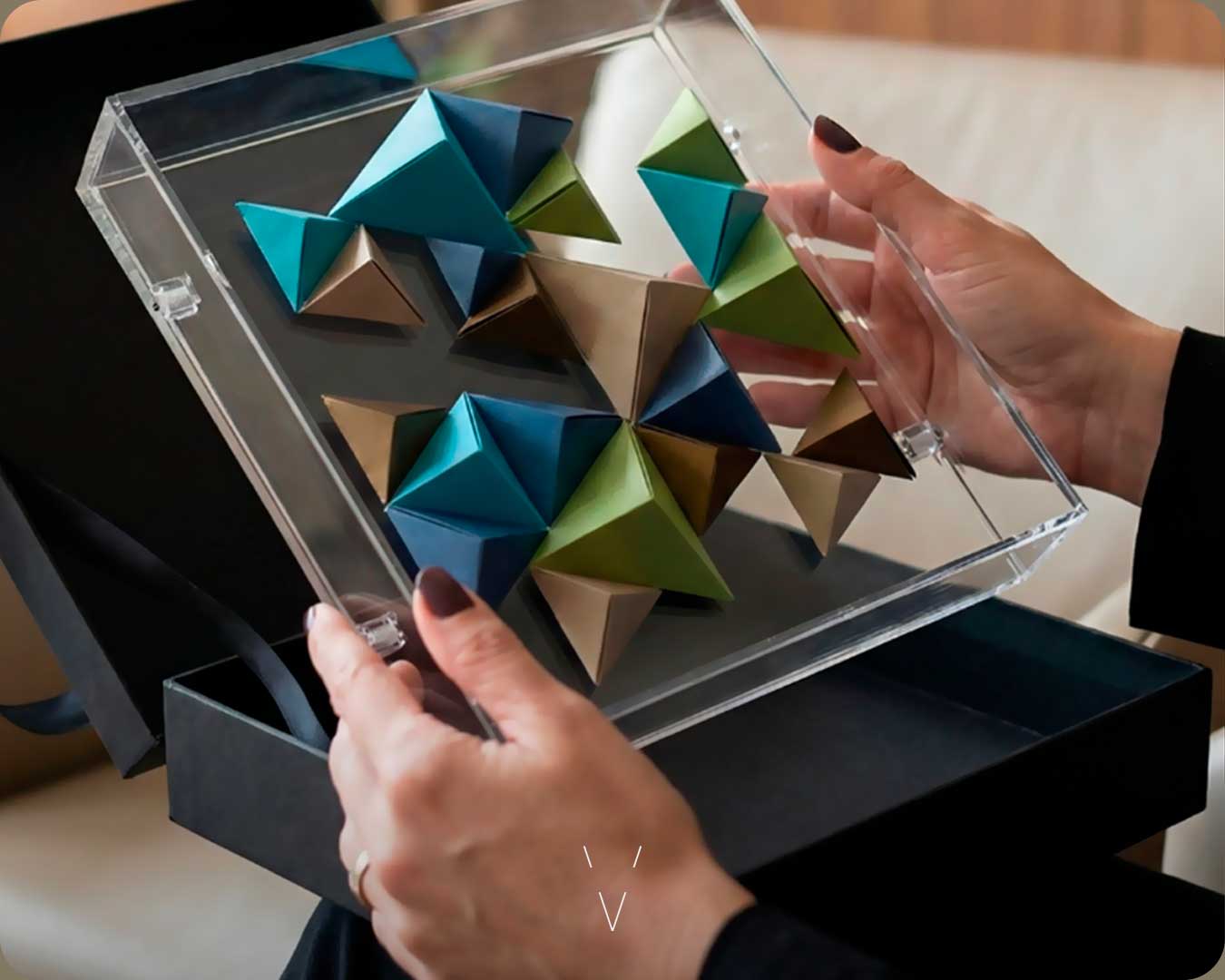 Quadros Acrilicos Origami Diamantes - Vinco Studio Quadros Acrilicos Origami Diamantes - Vinco Studio