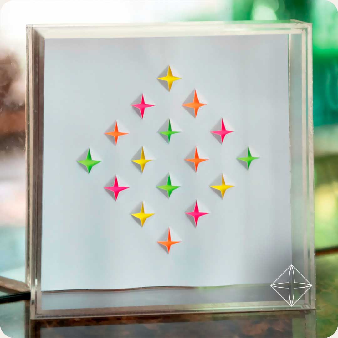 Quadros Acrilicos Origami Cheios e Vazios - Vinco Studio Quadros Acrilicos Origami Cheios e Vazios - Vinco Studio