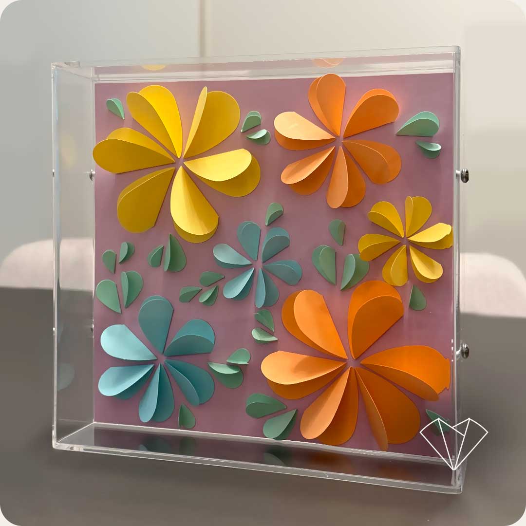 Quadros Acrilicos Origami Floral - Vinco Studio Quadros Acrilicos Origami Floral - Vinco Studio
